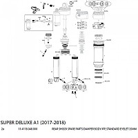 [해외]락샥 Deluxe/Super Deluxe STD 쇼크 업소버 1137117303 Black