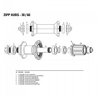 [해외]ZIPP 엔드 모자이 있는 프론트 액슬 30/60 1136088599 Black