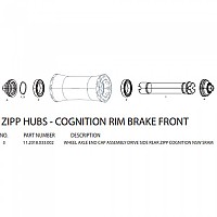 [해외]ZIPP Cognition 리어 허브용 우측 엔드 모자 Shimano/스램 Road 1137114898 Black