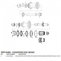 [해외]ZIPP Cognition 디스크 프론트 허브용 엔드 모자 1137114910 Black