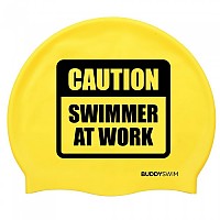 [해외]BUDDYSWIM Caution Swimmer At Work 수영 모자 6136764774 Yellow