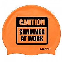 [해외]BUDDYSWIM Caution Swimmer At Work 수영 모자 6136764775 Orange