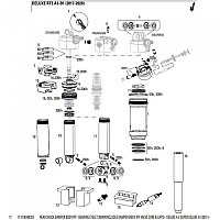 [해외]락샥 Rear Shock Damper Body/IFP Bearning Eyelet Deluxe/Super Deluxe Corp 귀하 1137383784 Black