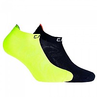 [해외]CMP 3I96877 짧은 양말 2 켤레 4136387861 Yellow Fluo / Black