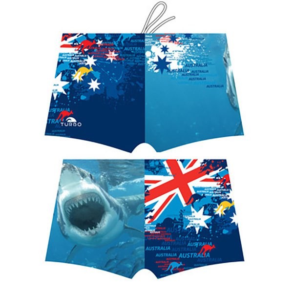 [해외]터보 Shark Australia 2015 수영 복서 브리프 6137512179 Navy