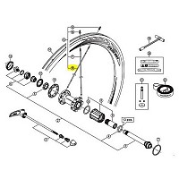 [해외]시마노 9000/RS81 C50 뒷바퀴 왼쪽 스포크 1137551987 Black