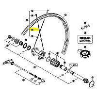 [해외]시마노 R9100 C24 CL Rear Right 스포크 1137552056 Black