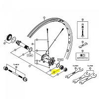 [해외]시마노 Cone Link XT M785 앞 오른쪽 너트용 1137552113 Black