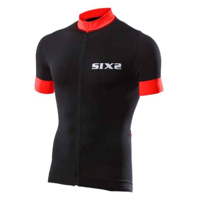 [해외]SIXS Stripes 반팔 저지 1136337615 Black / Red