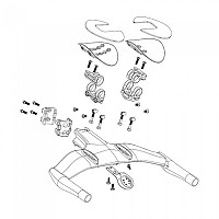 [해외]스램 Vuka Alumina 클립형 팔걸이 패드 키트 1137671073 Grey