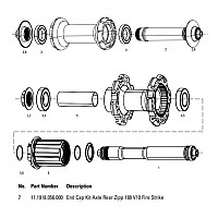 [해외]ZIPP Axle Rear 188 V10 Fire Strike End Cap Kit 부싱 1137746581 Black