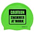 [해외]BUDDYSWIM Caution Swimmer At Work Silicone 수영 모자 6136860757 Green