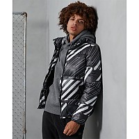 [해외]슈퍼드라이 Sportstyle Puffer 자켓 137775850 Black AOP