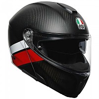 [해외]AGV OUTLET Sportmodular Multi MPLK 모듈형 헬멧 9137757635 Layer Carbon / Red / White