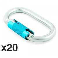 [해외]FIXE CLIMBING GEAR Steel Automatic Close 스냅훅 20 단위 4137760661 Silver