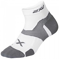 [해외]2XU Vector Cushion 1/4 Crew 양말 6136750751 White / Grey