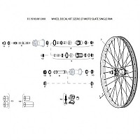 [해외]스램 Wheel Decal Kit 3Zero 27 Moto Slate Single Rim 스티커 1137670597 Slate