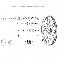 [해외]스램 Wheel Decal Kit 3Zero 29 Moto Silver Single Rim 스티커 1137670600 Silver