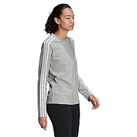 [해외]아디다스 3 Stripes 긴팔 티셔츠 138423653 Medium Grey Heather / White