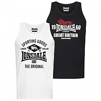 [해외]LONSDALE Biggin 민소매 티셔츠 2 단위 7138794987 Black / White