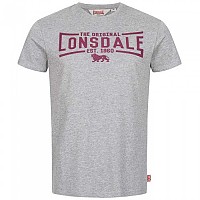 [해외]LONSDALE Nybster 반팔 티셔츠 7138795183 Marl Grey / Oxblood