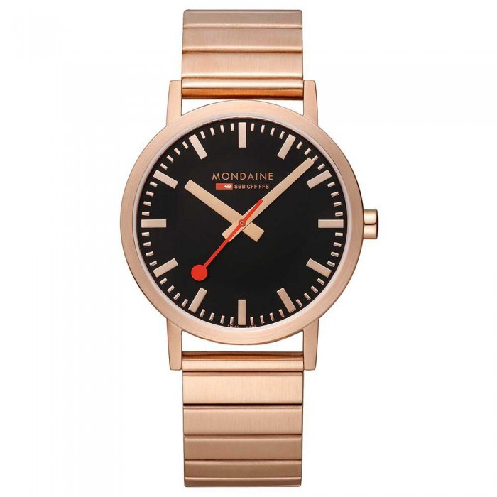 [해외]몬데인 Classic 40 mm 시계 138893375 Black / St. Steel Brushed Ip Rose Gold Plated