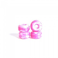 [해외]YOCAHER Qball Swirl 스케이트보드 바퀴 14138784275 White / Pink