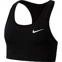 [해외]나이키 Dri Fit Swoosh 미디엄 임팩트 스포츠 브라 137982973 Black / Black / White