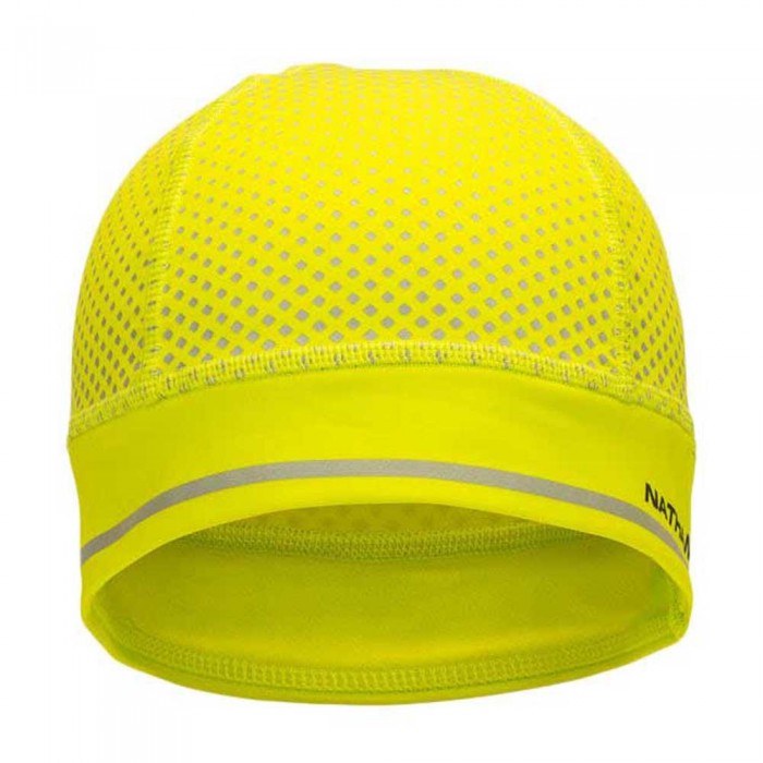 [해외]NATHAN HyperNight Reflective Pony Tail 비니 6138800331 Hi Vis Yellow / Geo Print