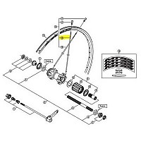 [해외]시마노 MT55 29 Front/Rear Right 스포크 1137552274 Black