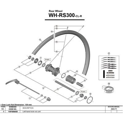 [해외]시마노 WH-RS300 왼쪽 1137973906 Silver