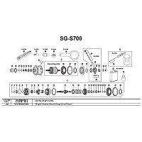 [해외]시마노 SG-S700-A 오른쪽 1137974243 Black