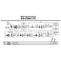 [해외]시마노 Nexus SG-C3000 브레이크 슈 1137974258 Silver