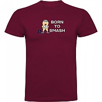 [해외]KRUSKIS Born To Smash 반팔 티셔츠 12139291791 Dark Red