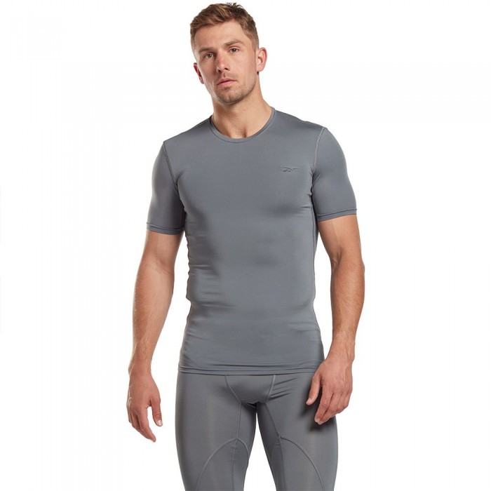 [해외]리복 Workout Ready Compression 반팔 티셔츠 7139007945 Grey