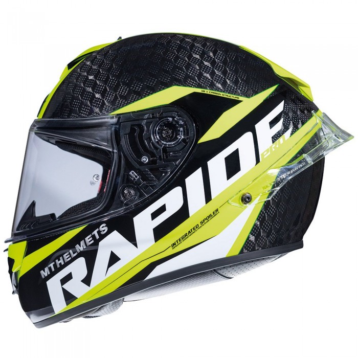 [해외]MT 헬멧 Rapide Pro Carbon 주니어 풀 페이스 헬멧 9137091123 Gloss Fluor Yellow / Black / White