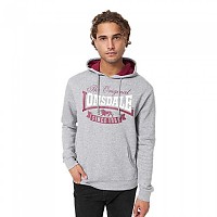 [해외]LONSDALE Stotfield 후드티 7139686012 Marl Grey / Oxblood / White