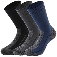 [해외]LENZ 퍼포먼스 Multisport Half 긴 양말 3 켤레 4139574557 Blue / Grey / Black