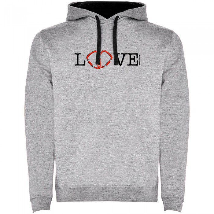 [해외]KRUSKIS Love Two-Colour 후드티 4139695721 Heather Grey / Black