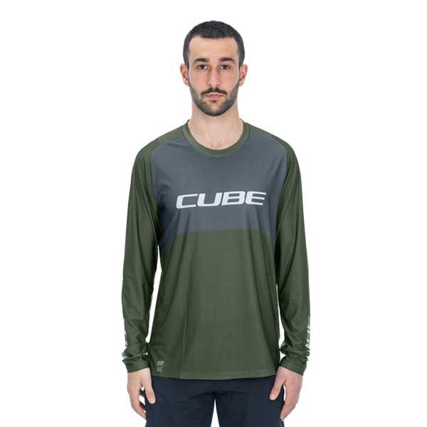 [해외]CUBE Vertex TM 긴팔 엔듀로 저지 1139648402 Olive / Grey