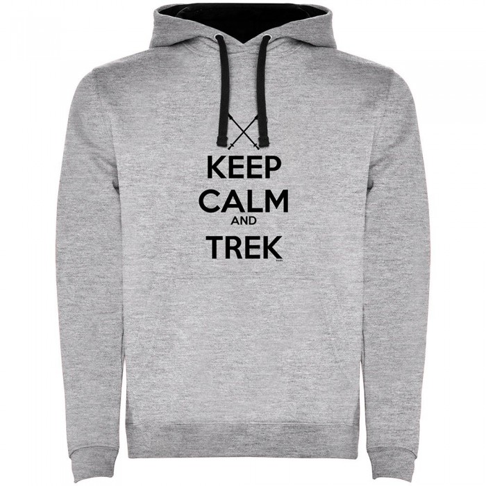 [해외]KRUSKIS Keep Calm And Trek Two-Colour 후드티 4139995832 Heather Grey / Black