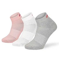 [해외]LENZ 퍼포먼스 Tech 짧은 양말 3 켤레 6140234737 White / Pink / Grey