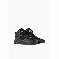 [해외]엠프리오 아르마니 New Basket Mid Summe 운동화 140340835 Triple Black / Gold