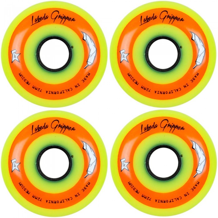 [해외]LABEDA Gripper Medium 스케이트 바퀴 4 단위 14140456078 Yellow / Black