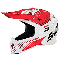 [해외]SHOT Lite Fury 오프로드 헬멧 9138299966 White / Red Glossy