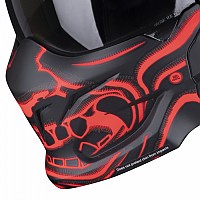 [해외]SCORPION Covert-X 헬멧 턱 보호대 9139814772 Black / Red