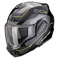 [해외]SCORPION EXO-TECH EVO Pro Commuta 모듈형 헬멧 9140482084 Black / Silver / Yellow