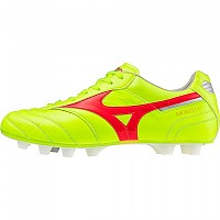 [해외]미즈노 Morelia II Elite MD 축구화 3140433755 Safety Yellow / Fiery Coral / Galaxy Silver