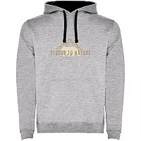 [해외]KRUSKIS Closer To Nature Two-Colour 후드티 4140613755 Heather Grey / Black