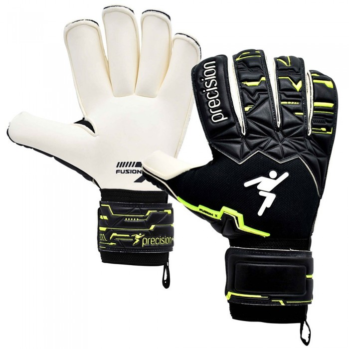 [해외]PRECISION Junior Fusion X Pro Roll Finger Giga 골키퍼 글러브 3140609286 Black / Fluo Yellow